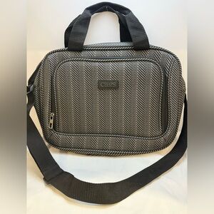 Chaps Grey & Black Herringbone Travel Bag